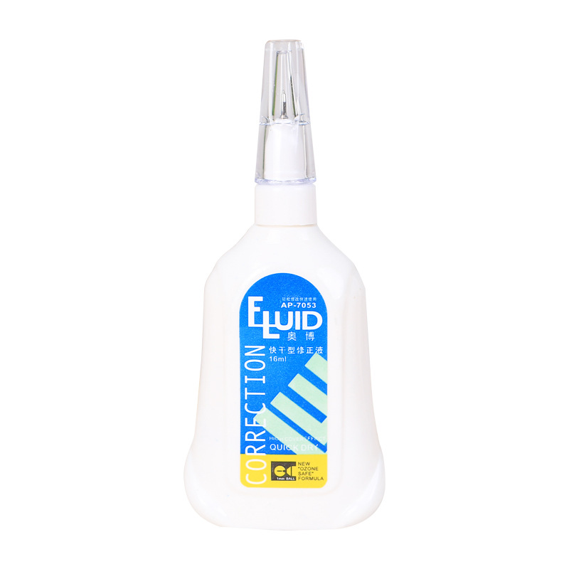 Correction Fluid Learning Office Correction Fluid 16ml Quick-Drying Type Correction Fluid Factory Wholesale 12 PCs Correction Fluid 7053