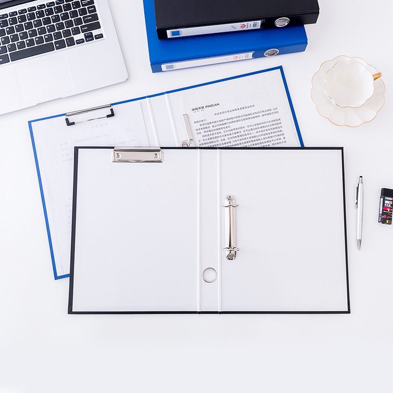 Office Stationery File Organize Folders 1.5-Inch Cardboard Folder Punch Contract Folder D-Type Loose-Leaf Binder