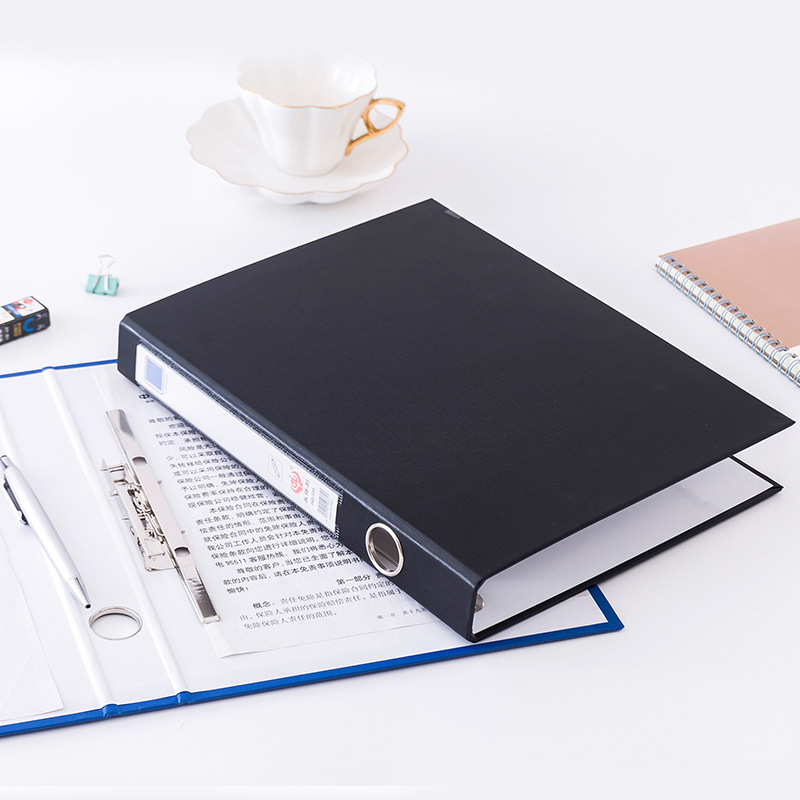 Office Stationery File Organize Folders 1.5-Inch Cardboard Folder Punch Contract Folder D-Type Loose-Leaf Binder