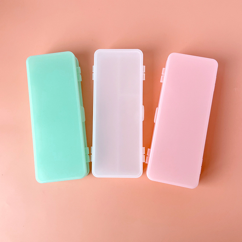 DIY Cream Glue Stationery Box Embryo Box Children's Educational Handmade Flip Frosted Pp Plastic Double Layer Pencil Box DIY Cream Glue Stationery Box Embryo Box Children's Educational Handmade Flip Frosted Pp Plastic Double Layer Pencil Box