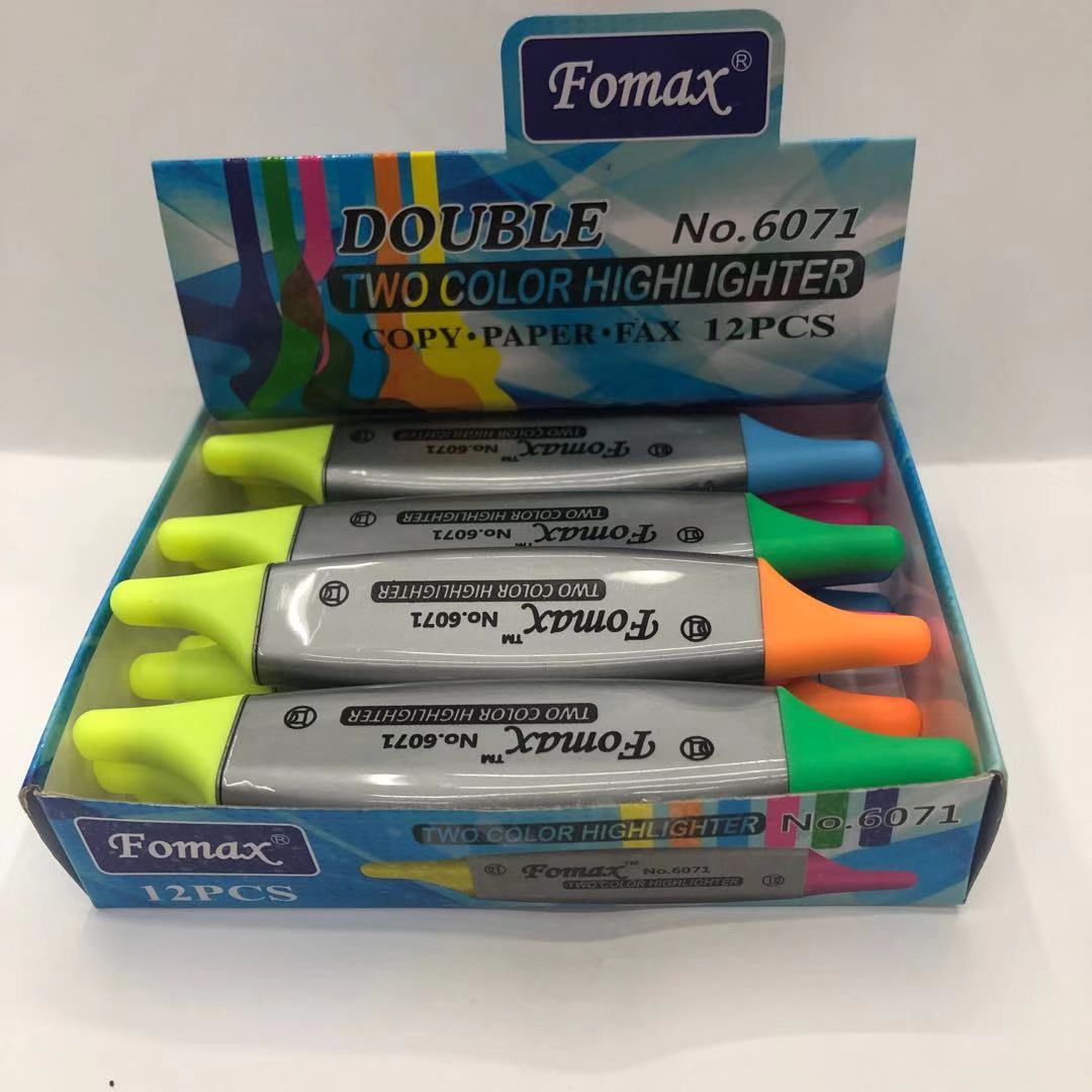 Fomax two-headed highlighter two-color graffiti highlighter Fomax two-headed highlighter two-color graffiti highlighter