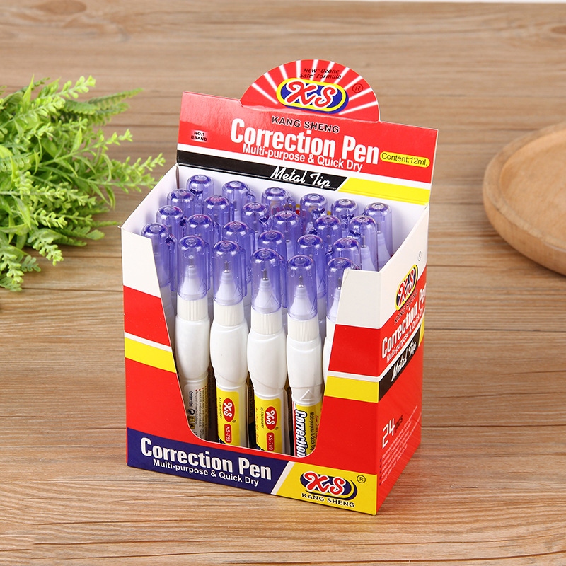 Student Stationery Small and Easy to Carry and Apply Evenly Correction Fluid Comfortable Grip Syringe Head Learning Office Correction Fluid