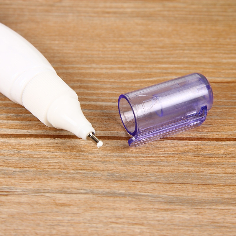 Student Stationery Small and Easy to Carry and Apply Evenly Correction Fluid Comfortable Grip Syringe Head Learning Office Correction Fluid