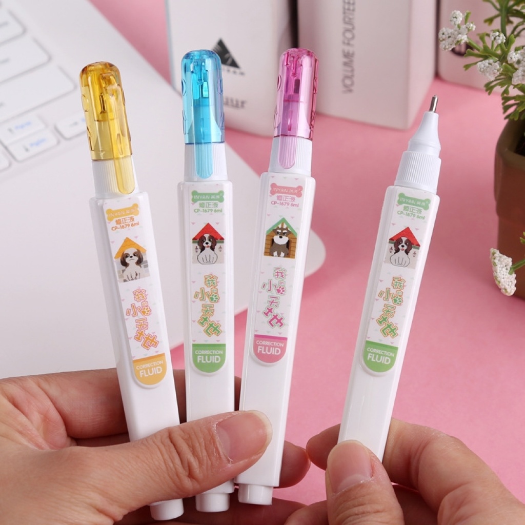 Cartoon Creative Correction Fluid Student Safety Correction Fluid Steel Head Pen Type Correction Fluid Stationery Cartoon Creative Correction Fluid Student Safety Correction Fluid Steel Head Pen Type Correction Fluid Stationery