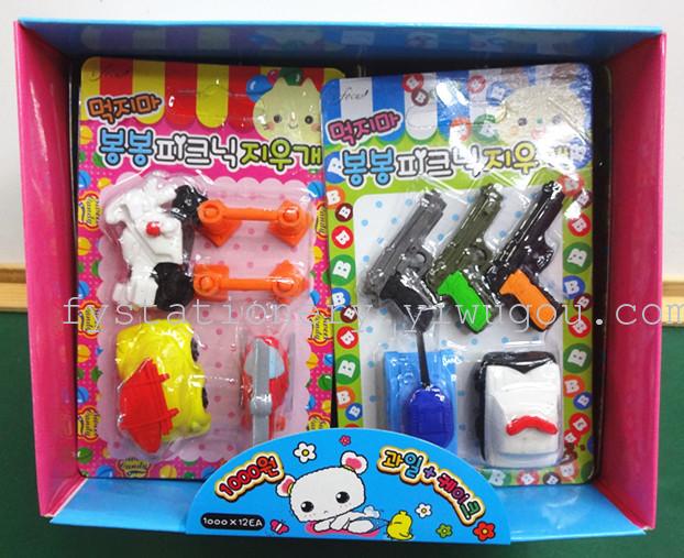 Simulation car blister card Eraser rubber toy modeling Korean stationery wholesale factory direct
