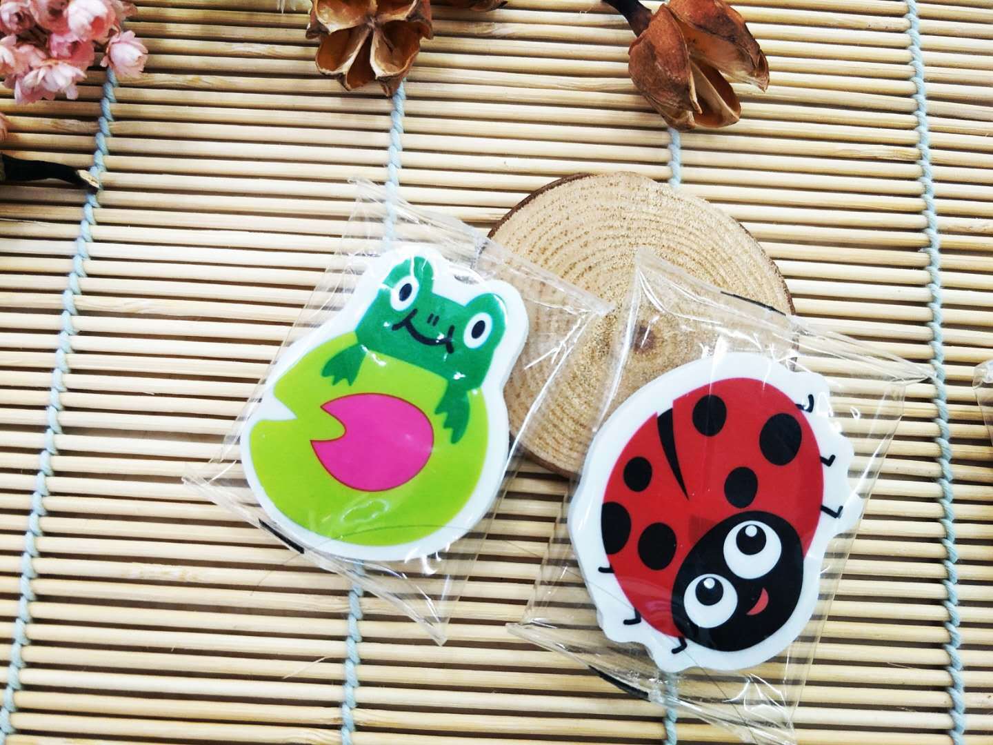 Animal Cartoon Flat Eraser Cute Rubber Primary School Student School Supplies Stationery Wholesale