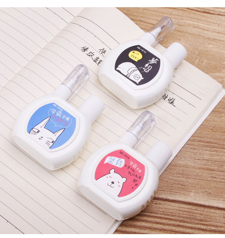 Correction Fluid Brush DualUse Correction Fluid 20Ml NonToxic QuickDrying Word Removal Liquid Student Stationery