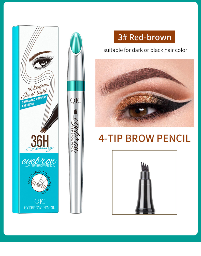 Brand FourFork UltraFine Eyebrow Pencil FourClaw Not Smudge Eyebrow Pencil Waterproof SweatProof Liquid Makeup Cosmetics Brand FourFork UltraFine Eyebrow Pencil FourClaw Not Smudge Eyebrow Pencil Waterproof SweatProof Liquid Makeup Cosmetics
