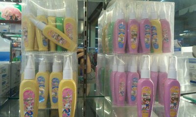 Cartoon modeling correction fluid