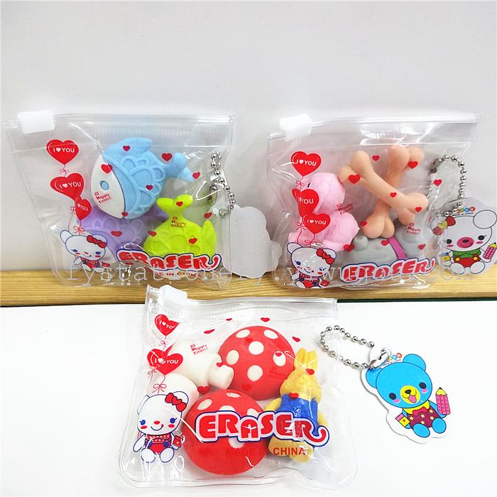 Zipper bag animal Eraser Eraser simulation factory outlet Zipper bag animal Eraser Eraser simulation factory outlet
