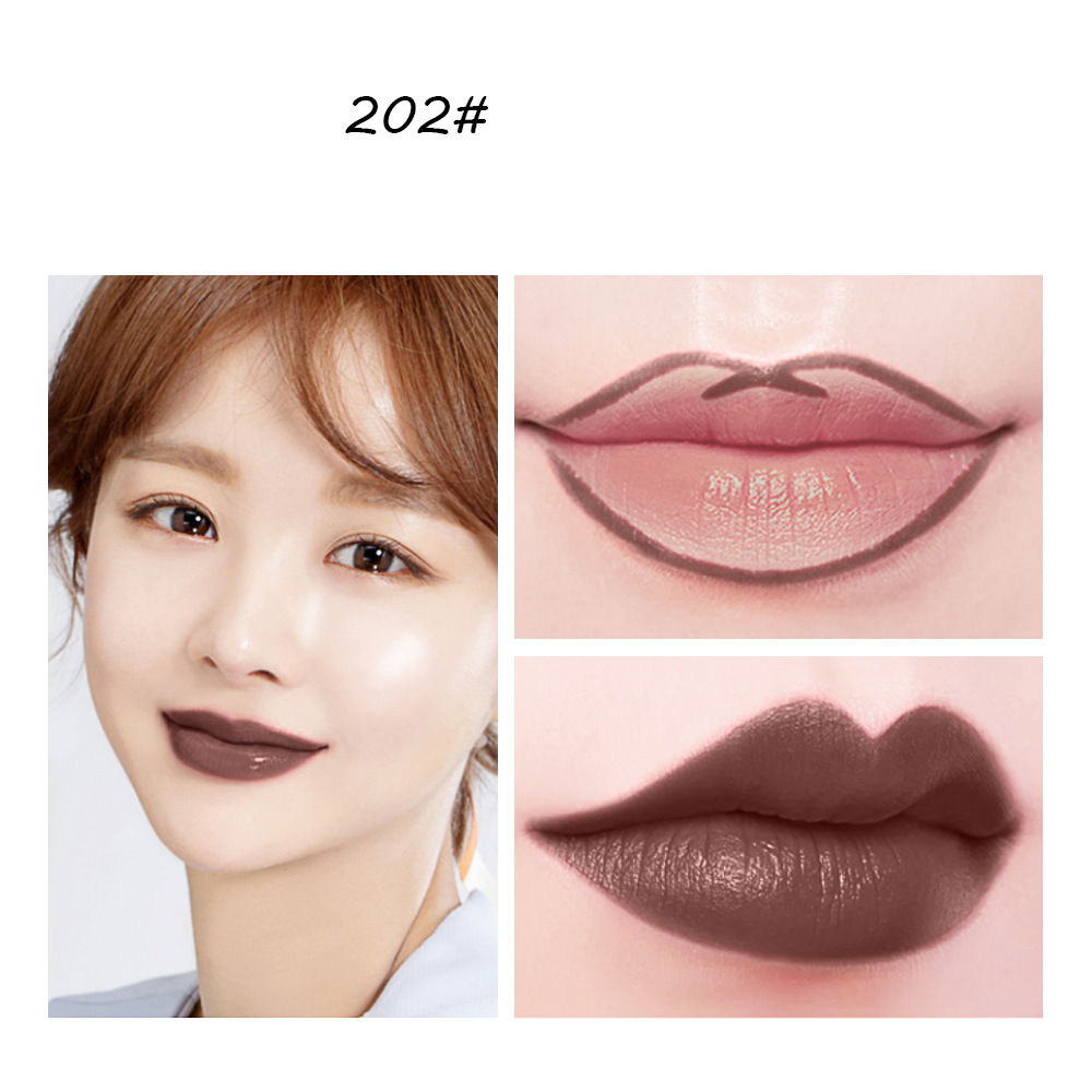 Glazzi Lipstick Pen Lip Liner Combination Set Matte Finish Lipstick Pen Lip Pencil 12 Colors