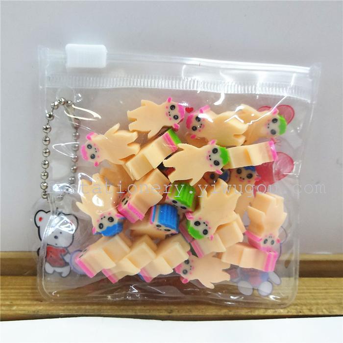 5PC zipper bag eraser jehubbah multicolor eraser factory direct extrusion 5PC zipper bag eraser jehubbah multicolor eraser factory direct extrusion
