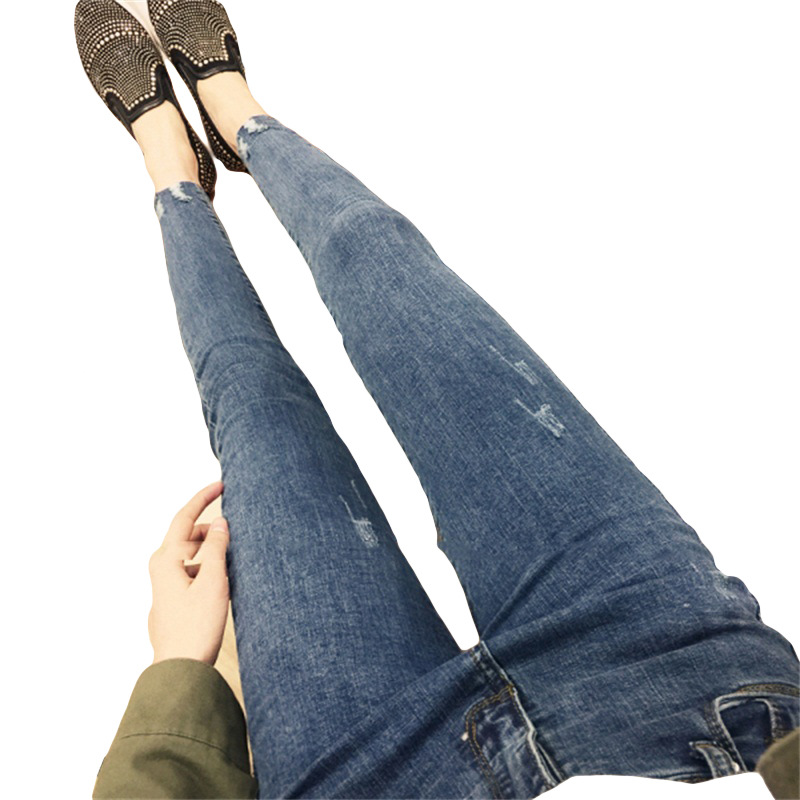 Autumn Korean Style Jeans Women&#039;s Ankle-Tied Pants Pencil Pants Slim Stretch High Waist Cropped Pants Casual Women&#039;s Fashion