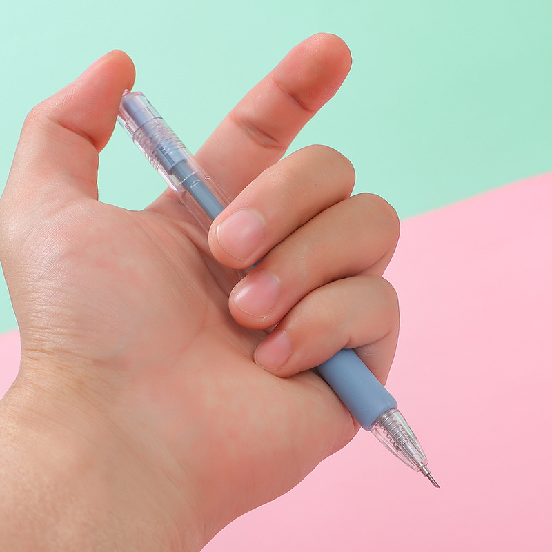 New Push Paper Cutting Pencil Knife Refill Girl Heart Morandi Student Journal Paper Cutting Burin Ins Style Pencil Knife