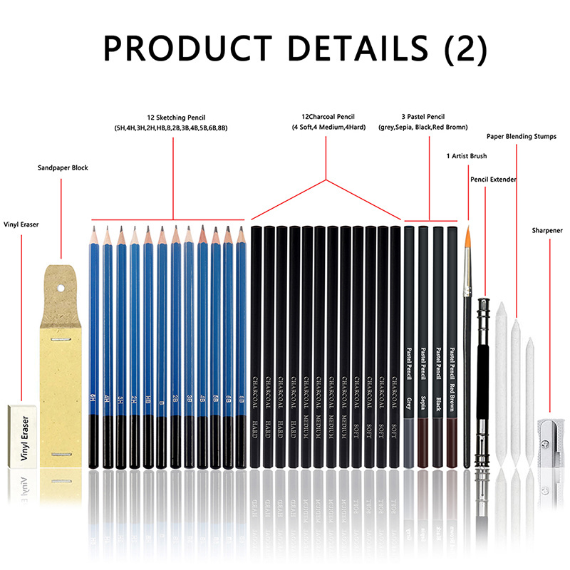 SOURCE Factory Value 72 Pieces Sketching Pencil Color Lead Suit Professional Student Hand Drawn Art Painting Colored Pencils
