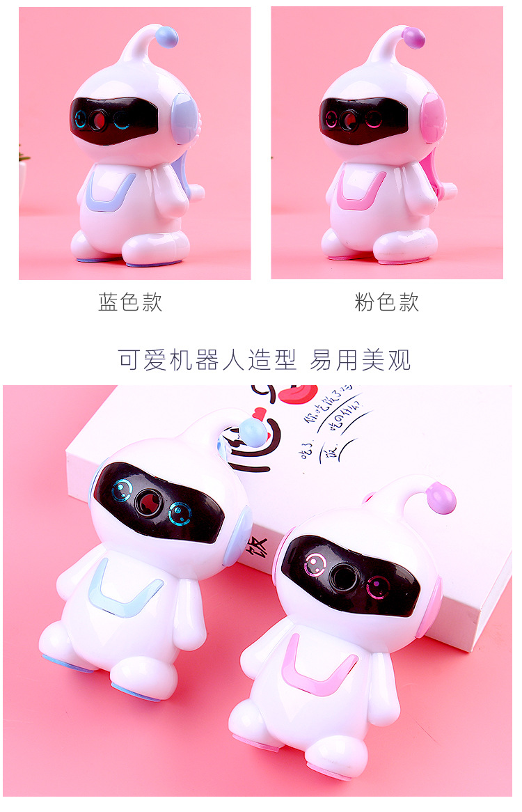 Cartoon Robot Pencil Sharpener Pencil Shapper Student School Supplies Wholesale Stationery Children Pencil Sharpener Gift Present