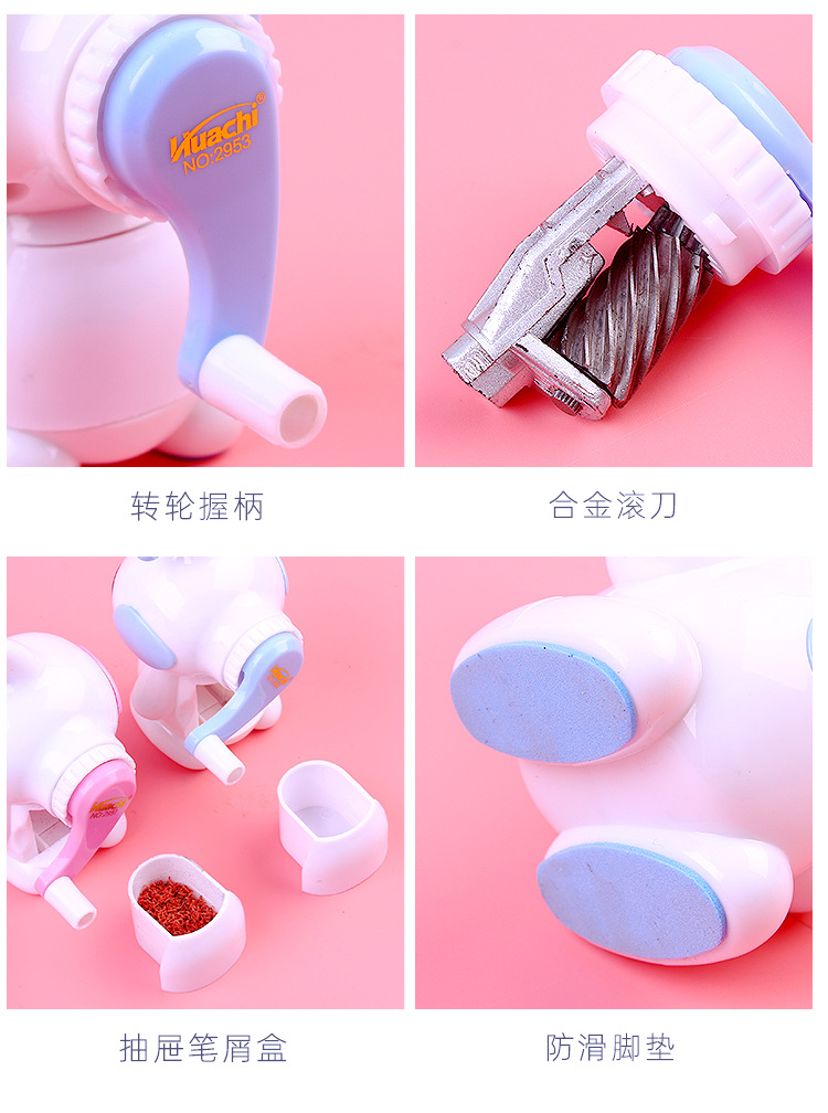 Cartoon Robot Pencil Sharpener Pencil Shapper Student School Supplies Wholesale Stationery Children Pencil Sharpener Gift Present