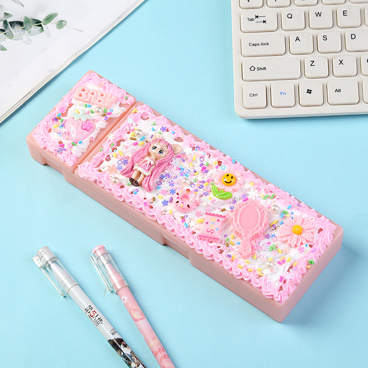 Cream Glue Stationery Box Material Package Handmade DIY Plastic Pencil Box Set Homemade Pencil Case Creative Handmade Toys Cream Glue Stationery Box Material Package Handmade DIY Plastic Pencil Box Set Homemade Pencil Case Creative Handmade Toys