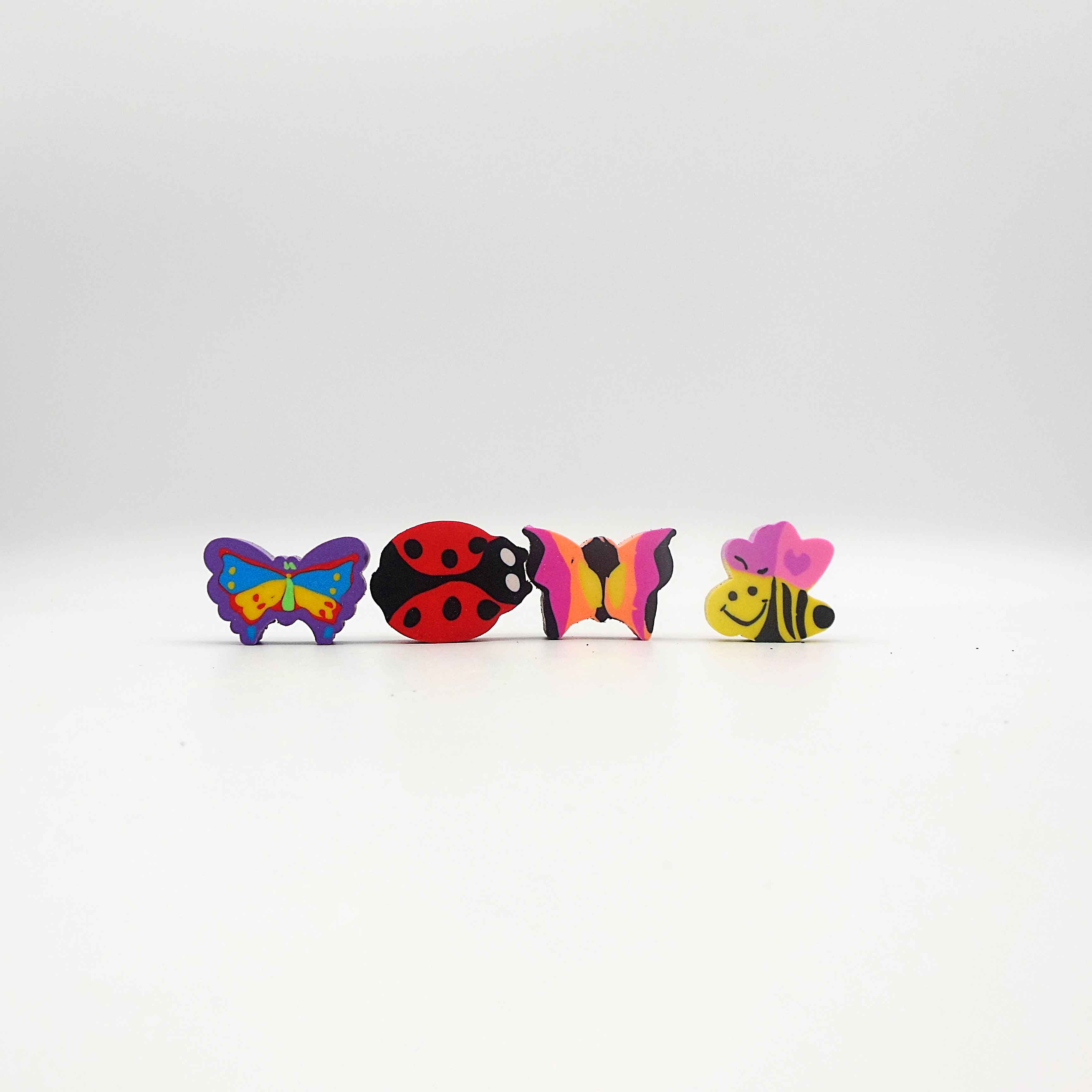 Eight pencil with four animal eraser set 