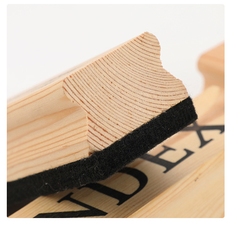 Simple Wooden Blackboard Eraser Felt Teacher Teaching Easy to Wipe Whiteboard Eraser Children's Painting Board Eraser Office Office Supplies