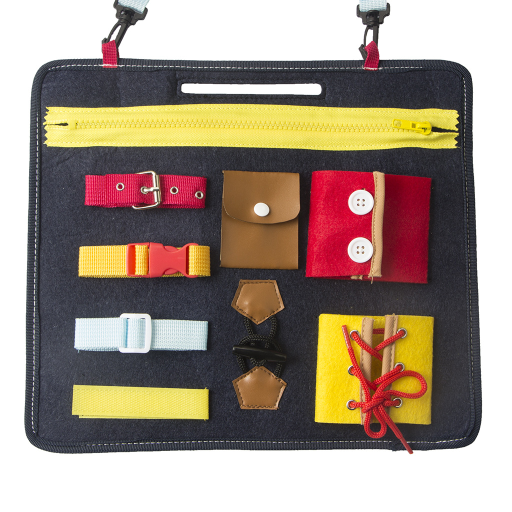 New Dressing Learning Board Infant Early Education Cloth Book Toys Children Education Satchel Kindergarten Teaching Aids