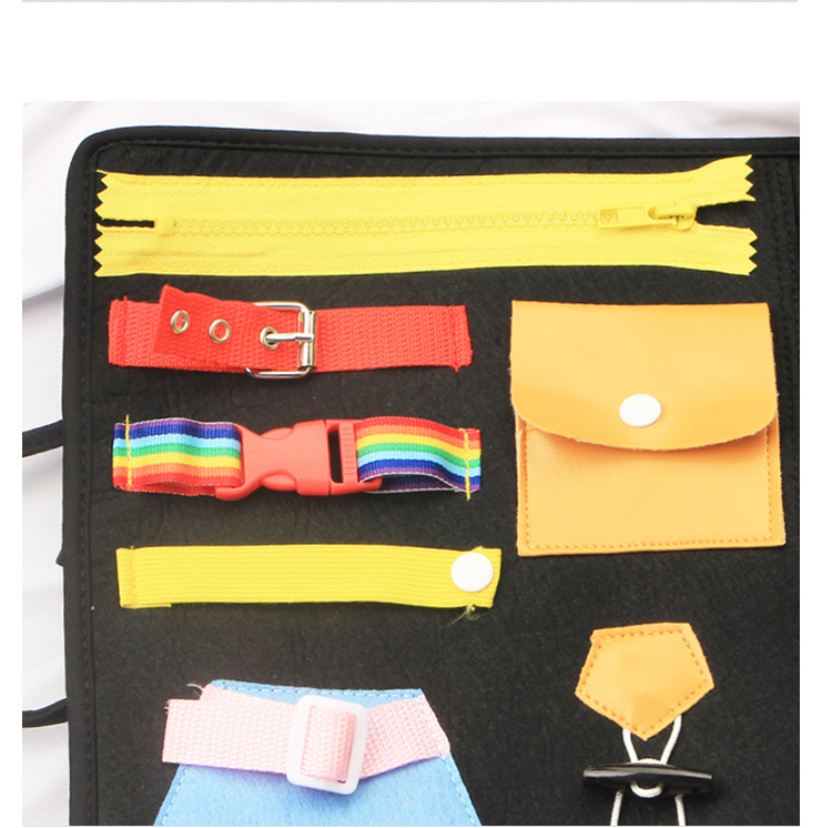 New Dressing Learning Board Infant Early Education Cloth Book Toys Children Education Satchel Kindergarten Teaching Aids