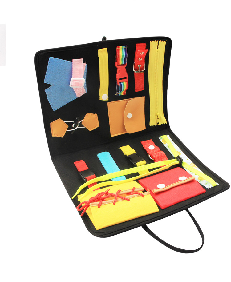New Dressing Learning Board Infant Early Education Cloth Book Toys Children Education Satchel Kindergarten Teaching Aids