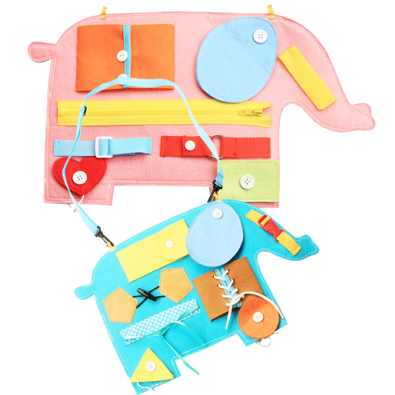 New Dressing Learning Board Infant Early Education Cloth Book Toys Children Education Satchel Kindergarten Teaching Aids