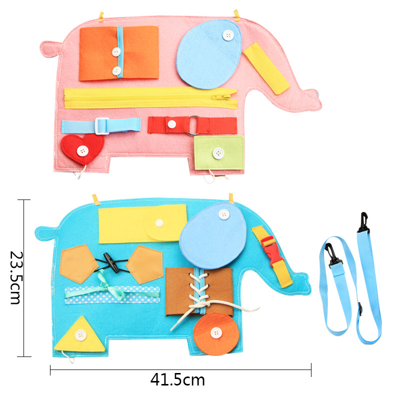 New Dressing Learning Board Infant Early Education Cloth Book Toys Children Education Satchel Kindergarten Teaching Aids