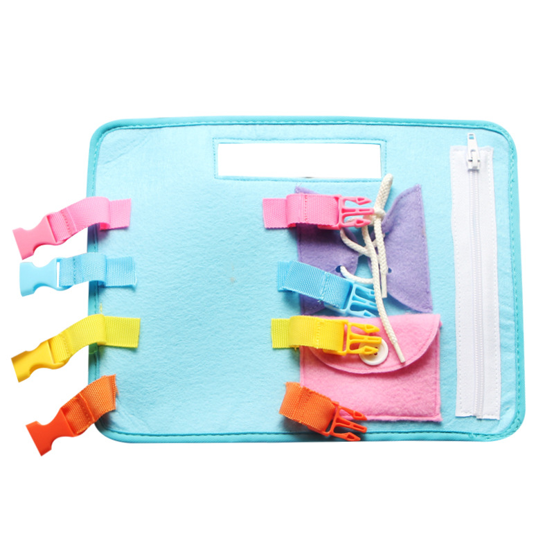 New Dressing Learning Board Infant Early Education Cloth Book Toys Children Education Satchel Kindergarten Teaching Aids