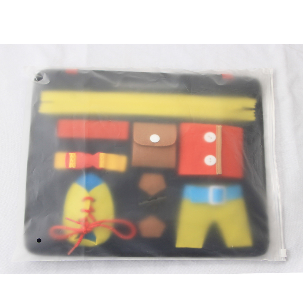 New Dressing Learning Board Infant Early Education Cloth Book Toys Children Education Satchel Kindergarten Teaching Aids
