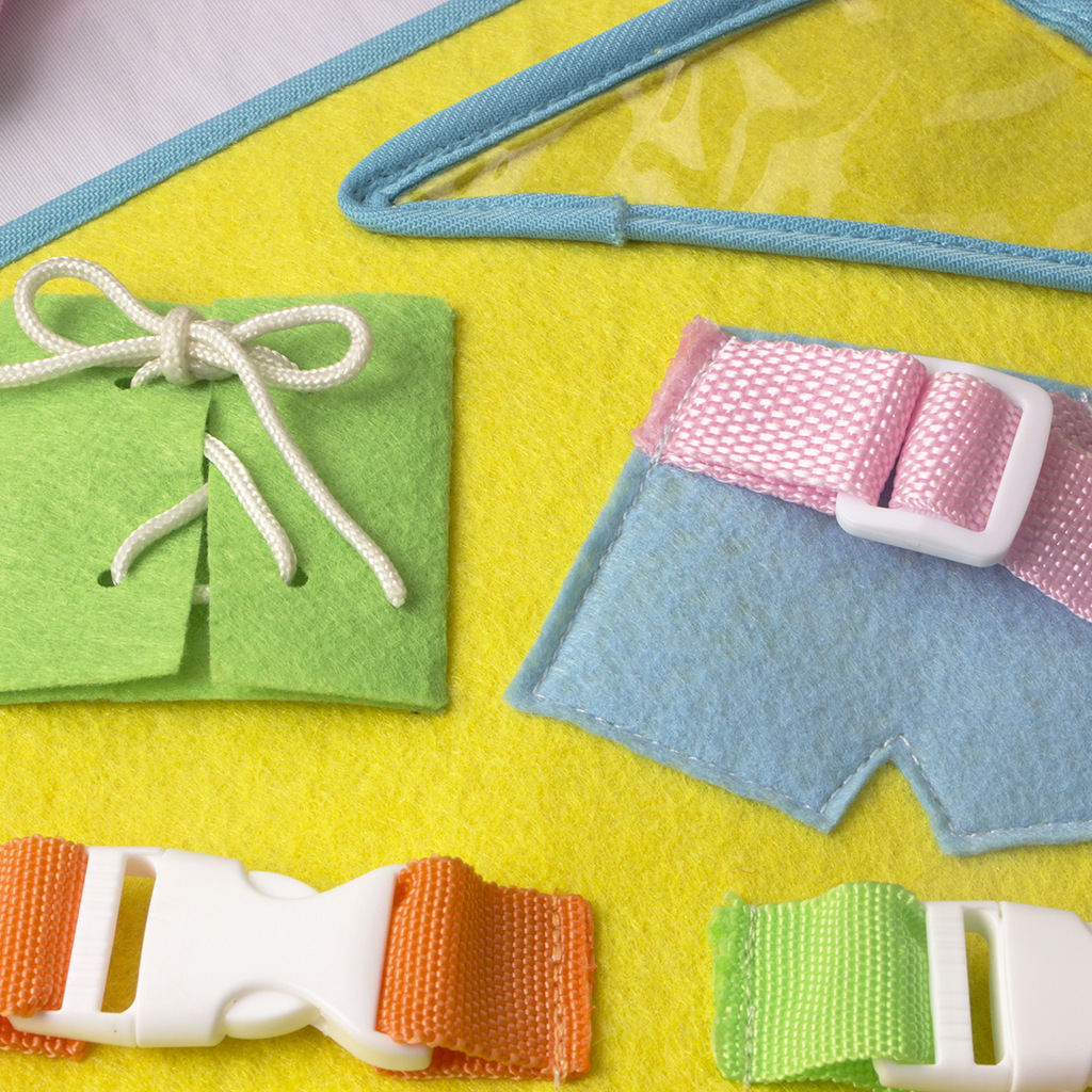 New Dressing Learning Board Infant Early Education Cloth Book Toys Children Education Satchel Kindergarten Teaching Aids