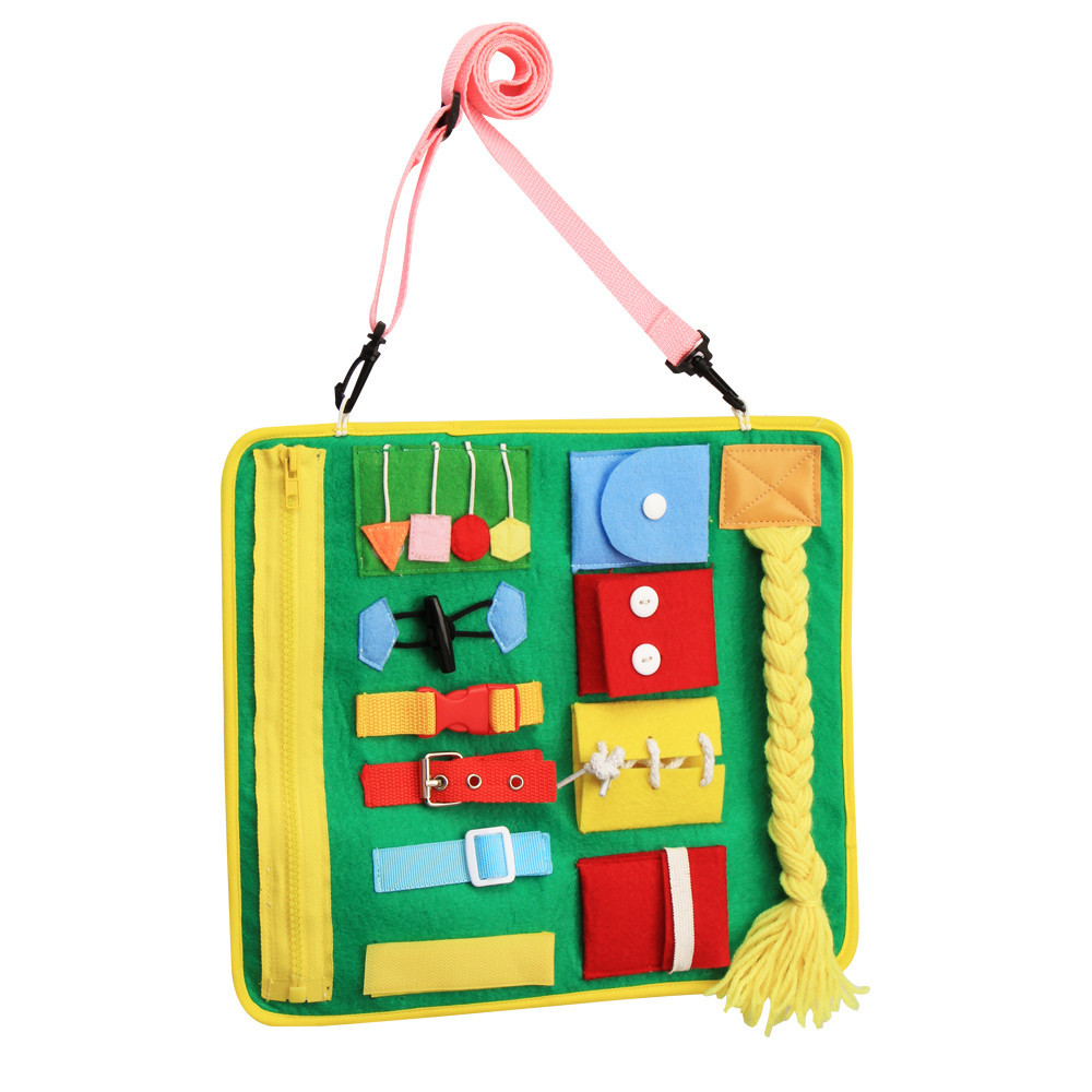 New Dressing Learning Board Infant Early Education Cloth Book Toys Children Education Satchel Kindergarten Teaching Aids