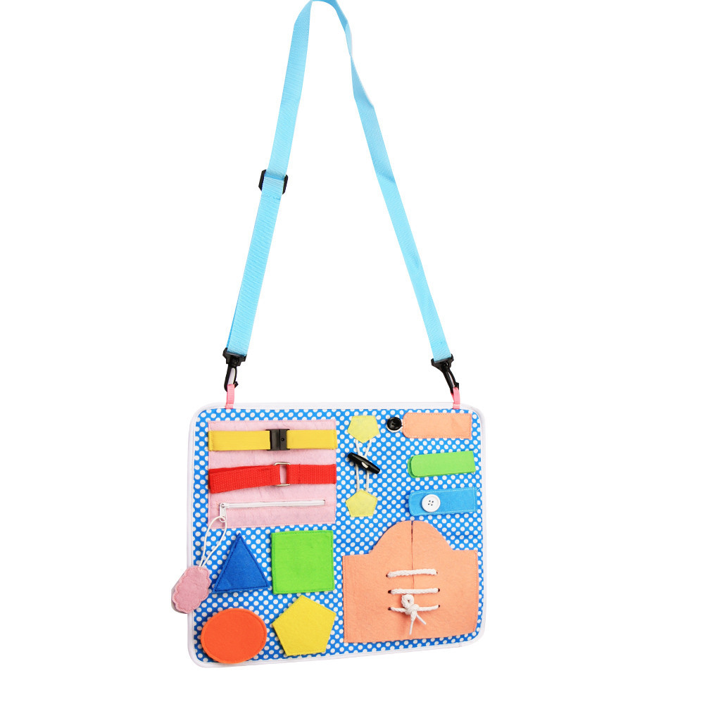 New Dressing Learning Board Infant Early Education Cloth Book Toys Children Education Satchel Kindergarten Teaching Aids