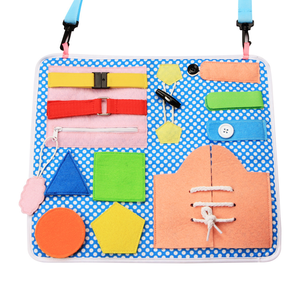 New Dressing Learning Board Infant Early Education Cloth Book Toys Children Education Satchel Kindergarten Teaching Aids