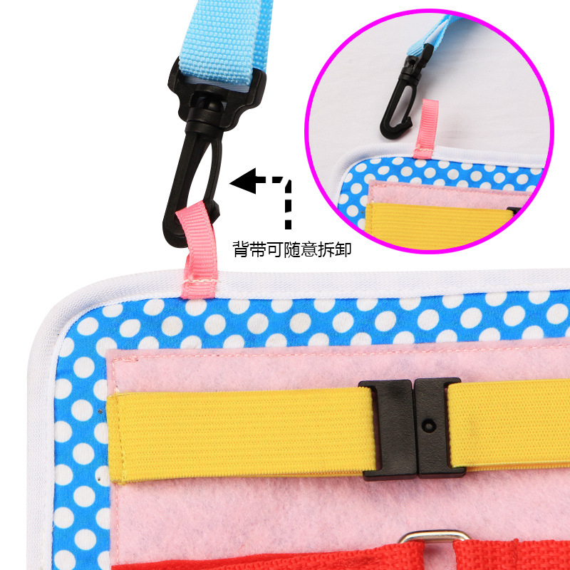 New Dressing Learning Board Infant Early Education Cloth Book Toys Children Education Satchel Kindergarten Teaching Aids