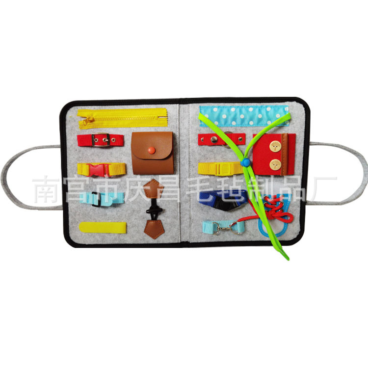 Factory Direct Sales Felt Children&#039;s Toys Non-Woven Baby Early Education Teaching Aids New Dressing Felt Learning Board