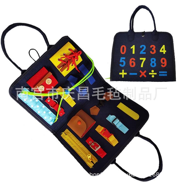 Factory Direct Sales Felt Children's Toys Non-Woven Baby Early Education Teaching Aids New Dressing Felt Learning Board