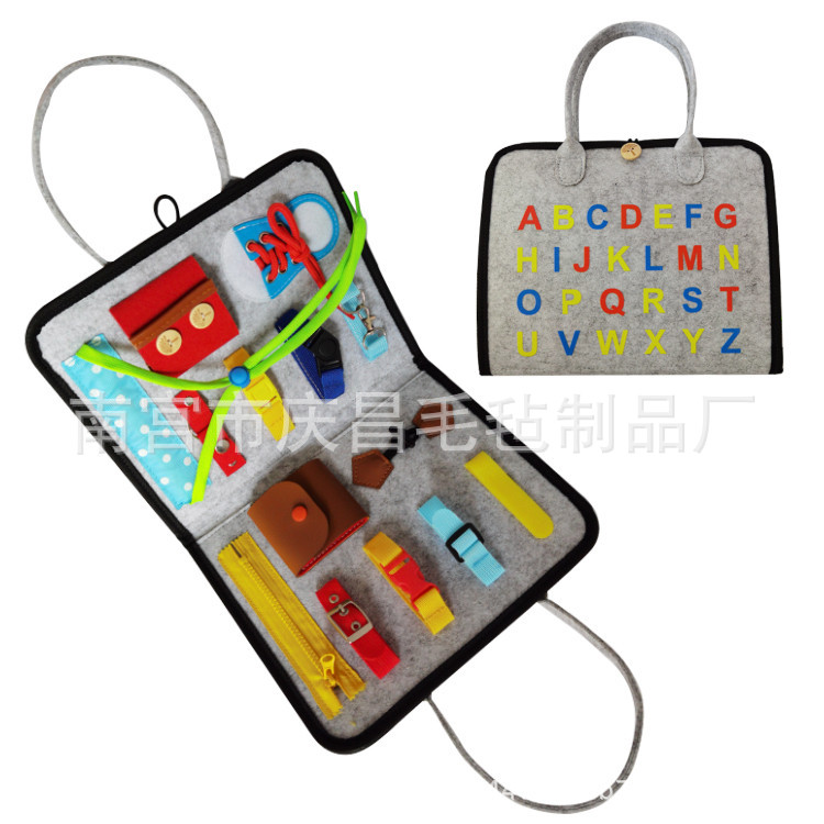 Factory Direct Sales Felt Children's Toys Non-Woven Baby Early Education Teaching Aids New Dressing Felt Learning Board