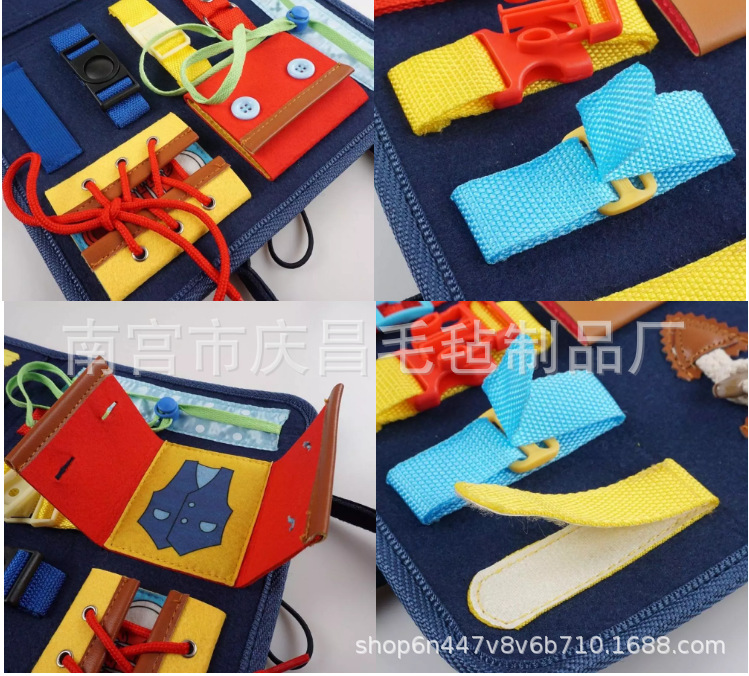 Factory Direct Sales Felt Children's Toys Non-Woven Baby Early Education Teaching Aids New Dressing Felt Learning Board