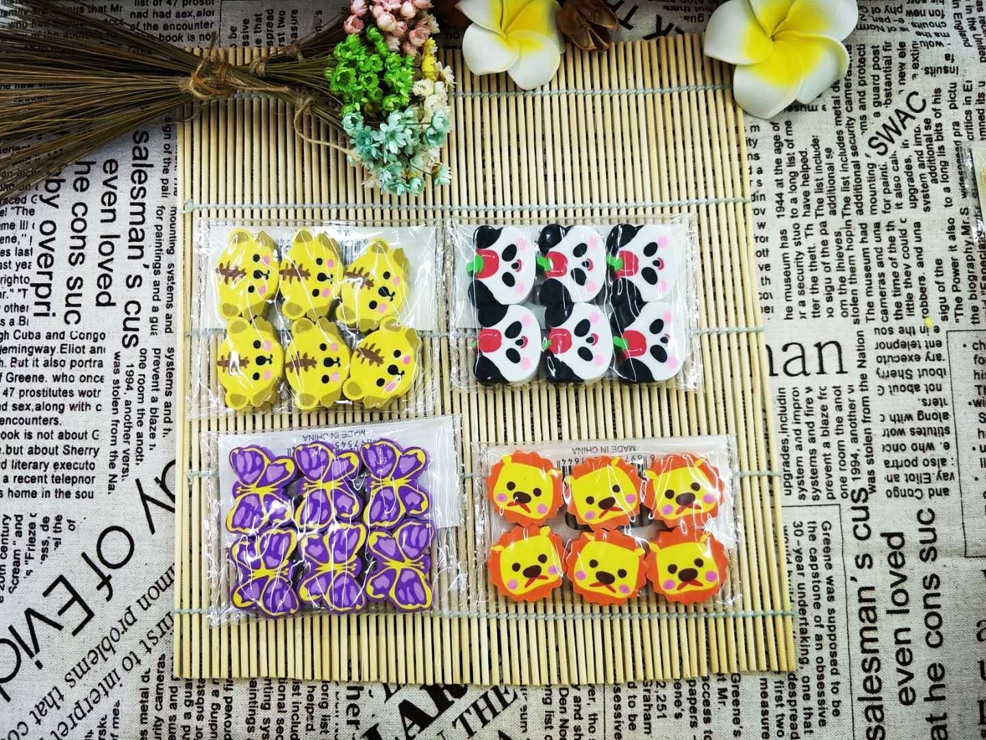 Cute Animal Candy All Kinds of Modeling Eraser Students Learn Specific Rubber Factory Wholesale Direct Sales