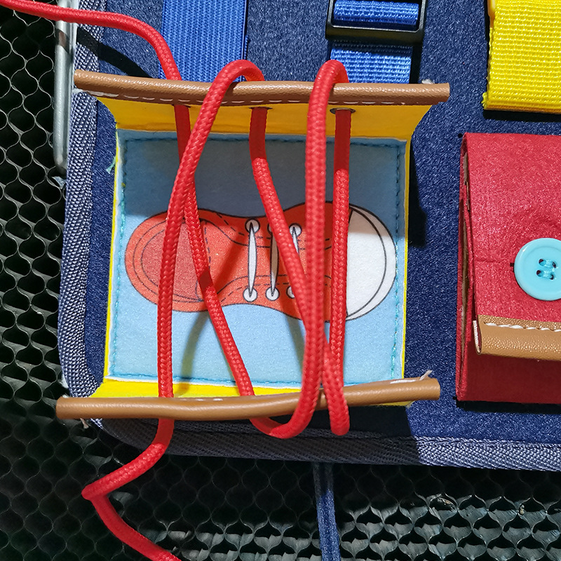 Dressing Learning Board Busy Board Children&#039;s Life Early Education Educational Toys Hand-Eye Coordination Dressing Teaching Aids Children&#039;s Teaching