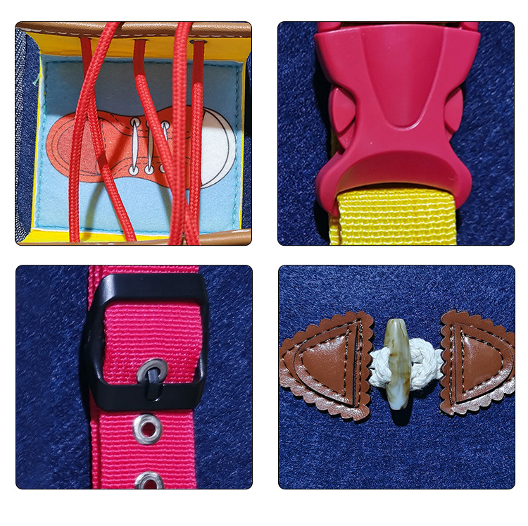 Dressing Learning Board Busy Board Children's Life Early Education Educational Toys Hand-Eye Coordination Dressing Teaching Aids Children's Teaching