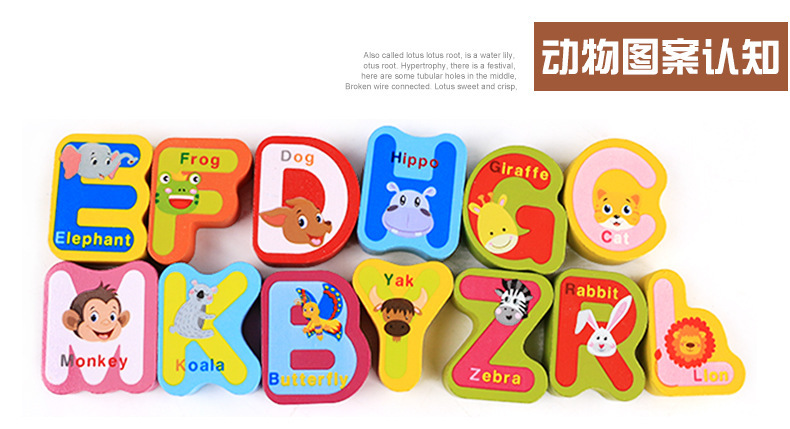 Wooden Hand Holding Puzzle Board Early Education Enlightenment Kindergarten Teaching Aids Children 'S Letters And Numbers Shape Puzzle Cognitive Toys