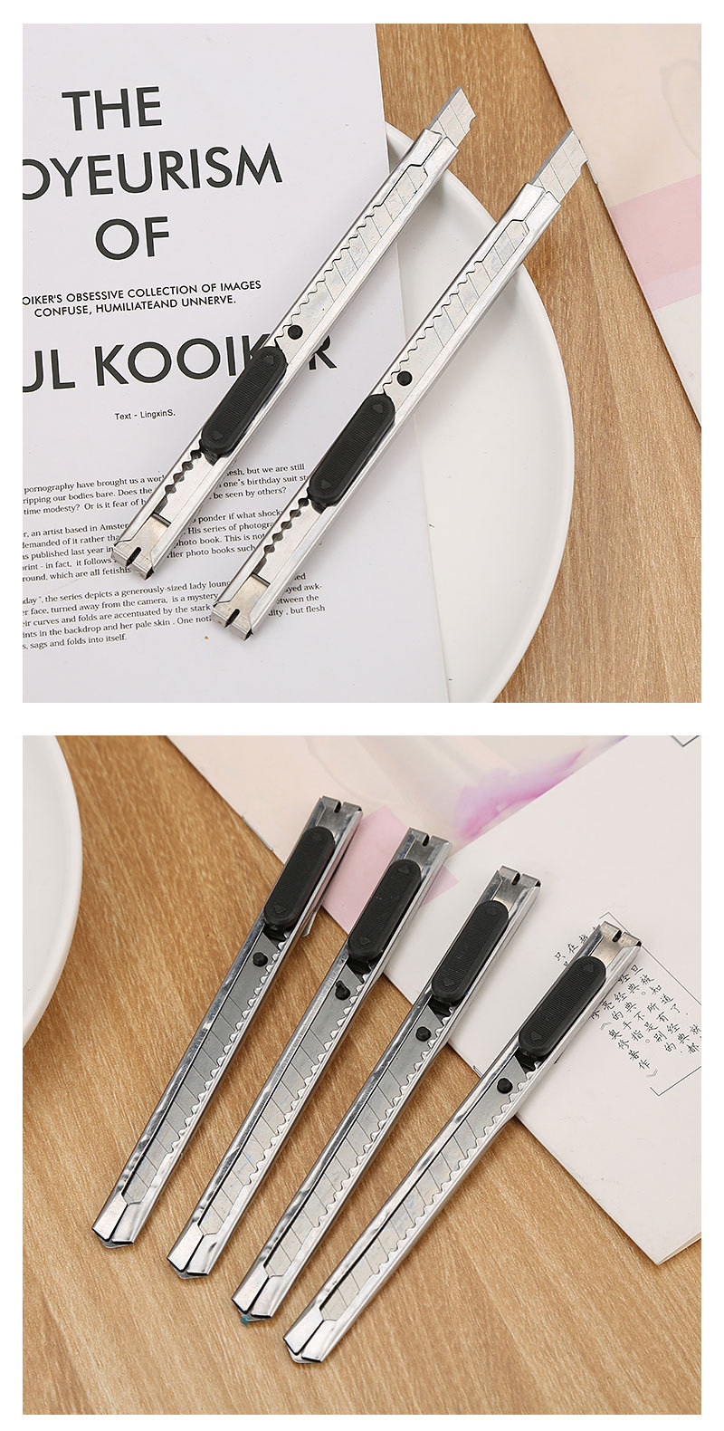 Stainless Steel Art Knife Small Portable Office Supplies Metal Paper Cutter Student Stationery Hand Tool Knife Wholesale Stainless Steel Art Knife Small Portable Office Supplies Metal Paper Cutter Student Stationery Hand Tool Knife Wholesale