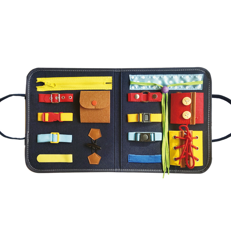 Montessori Clothes Bag Teaching Aids Busy Board Storage Children&#039;s Educational Fine Motor Training Early Education Kindergarten Toys