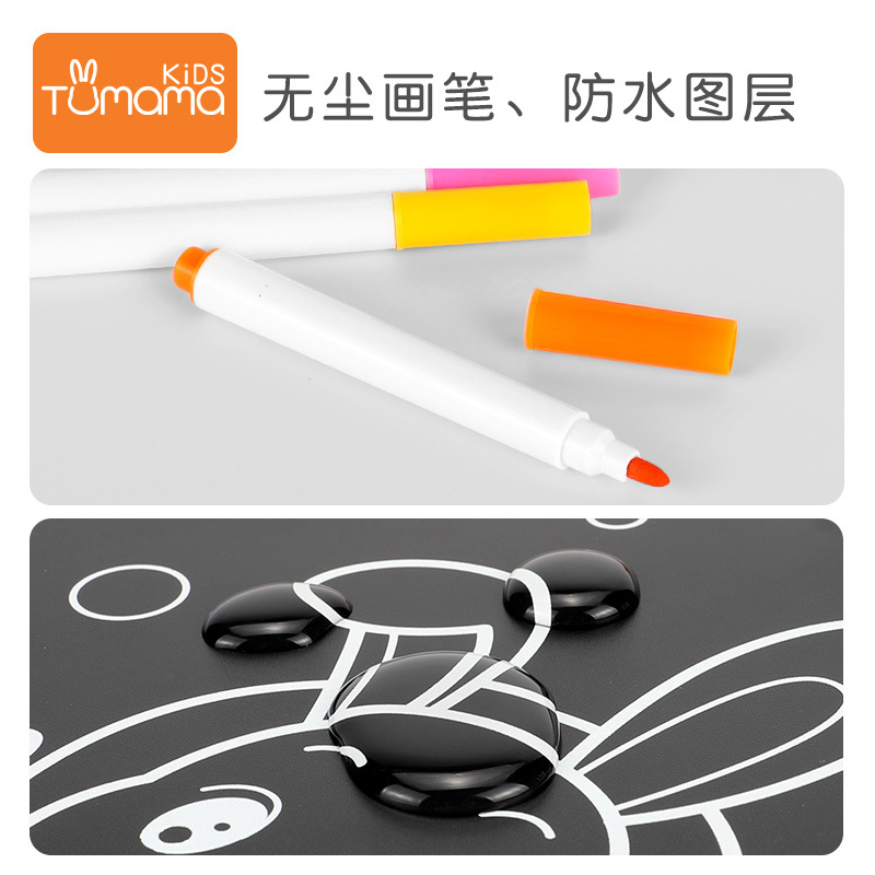 Children&#039;s Drawing Board Graffiti Drawing and Writing Board Portable Double-Side Blackboard Cloth Book Early Education Course Teaching Educational Painting