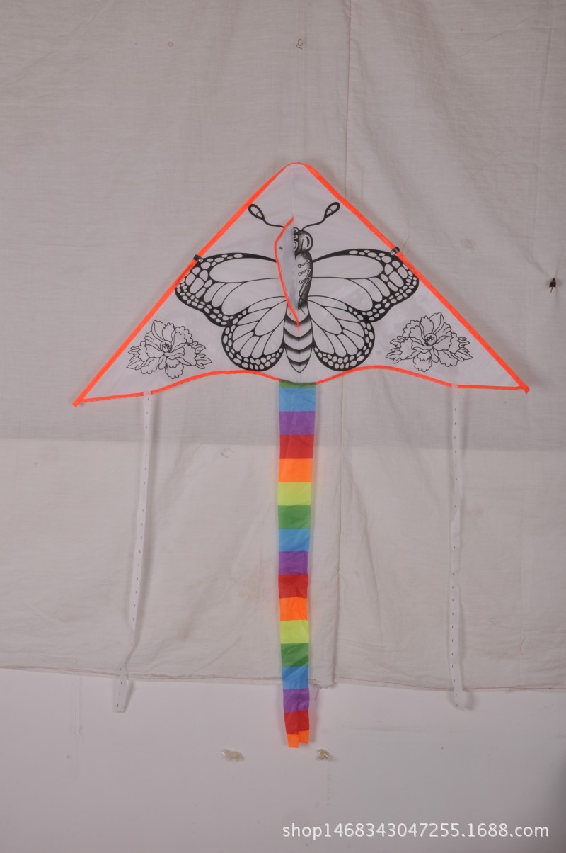 Weifang Children's Painting Kite Handmade DIY Teaching Blank Kite Full Set of Line Board Paint 42 Patterns Mixed Hair