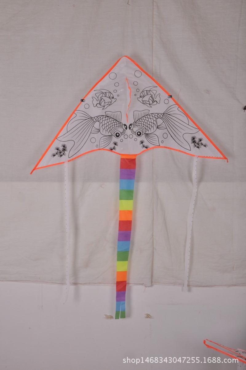 Weifang Children's Painting Kite Handmade DIY Teaching Blank Kite Full Set of Line Board Paint 42 Patterns Mixed Hair