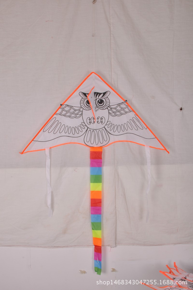 Weifang Children's Painting Kite Handmade DIY Teaching Blank Kite Full Set of Line Board Paint 42 Patterns Mixed Hair
